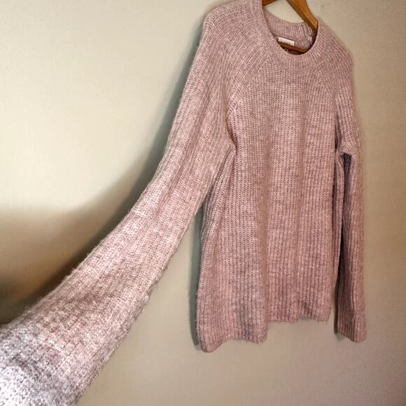 EVEREVE Millie Shaker Pullover Sweater Plush Knit Pink Size Medium - Picture 2 of 7